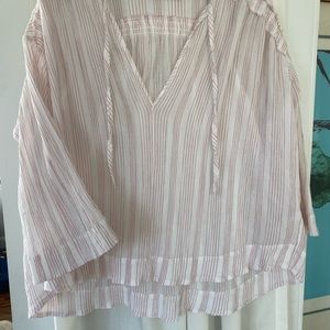 Vince gauze striped summer top